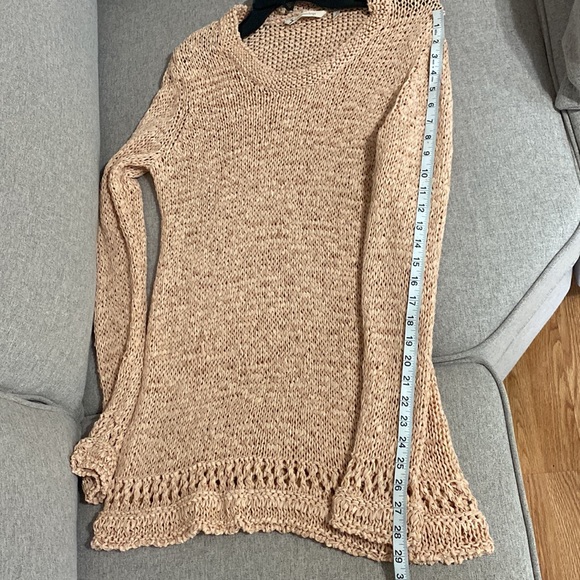 SOFT SURROUNDINGS Crotchet Knit Peach Women’s Sweater Top size Small - Picture 8 of 8